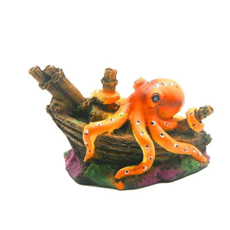 Aquarium Sand White - Resin Octopus Statue Ornaments Micro Landscape