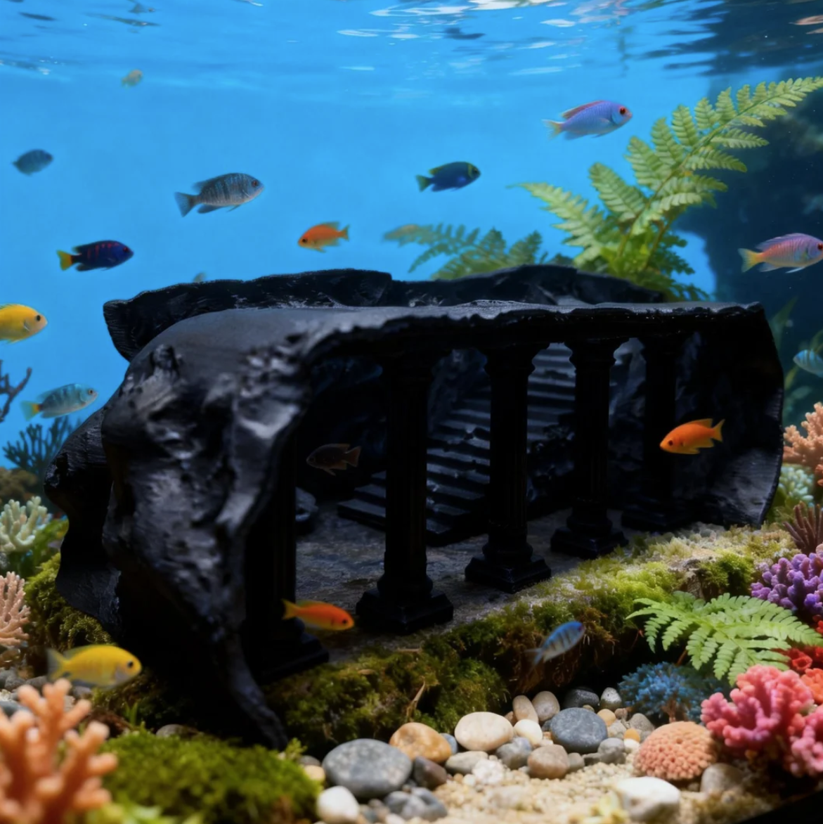Aquarium Sand White - 3D Castle Aquarium Decoration, Hidden Cave