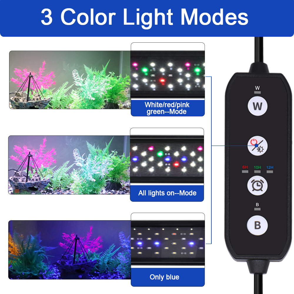 12-30 inch fish tank full spec - огляд і ціна Aquarium Plant Light Spectrum