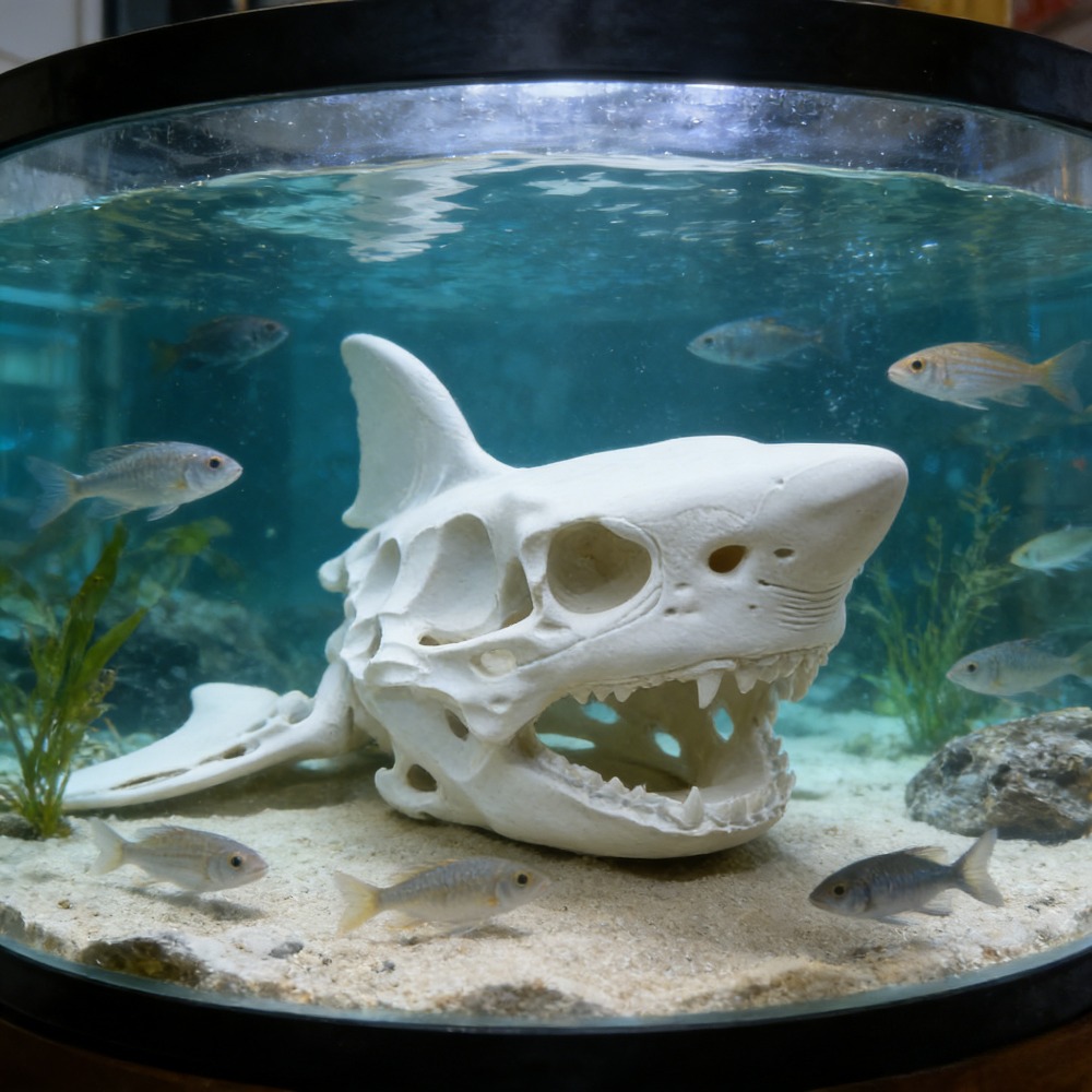 3D Printing Shark Skull Skelet - огляд і ціна Aquarium Sand White