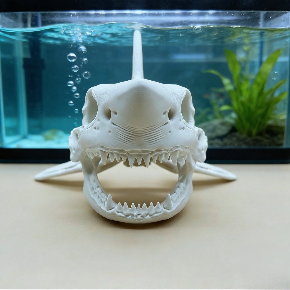 3D Printing Shark Skull Skelet - огляд і ціна Aquarium Sand White