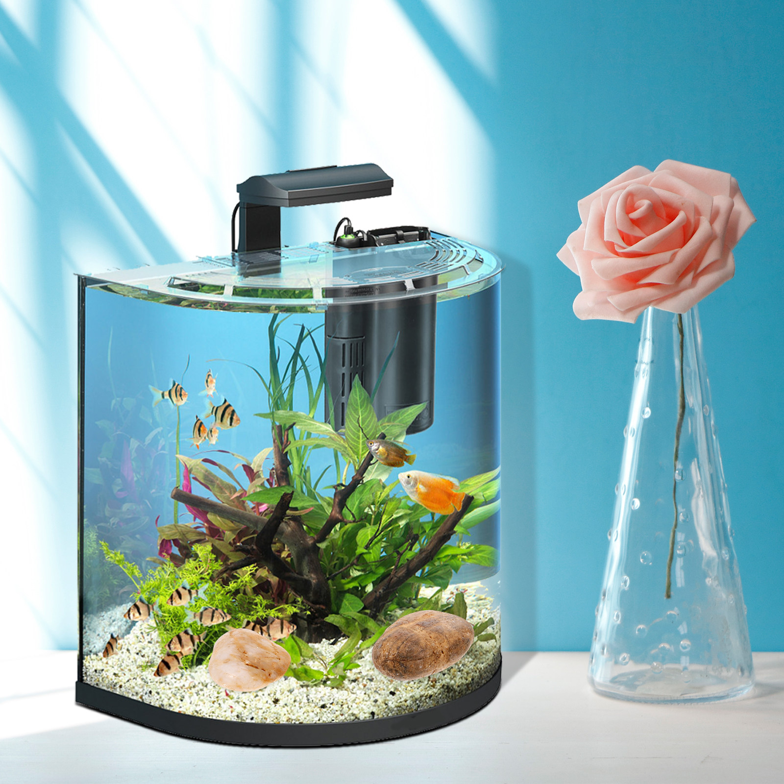 1Set Aquarium Pebbles Natural  - огляд і ціна Aquarium Planted Tank