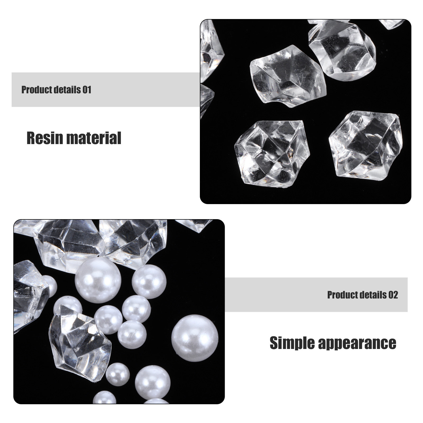 1Pack Pearl Crystal Stones Cle - огляд і ціна Aquarium Sand White