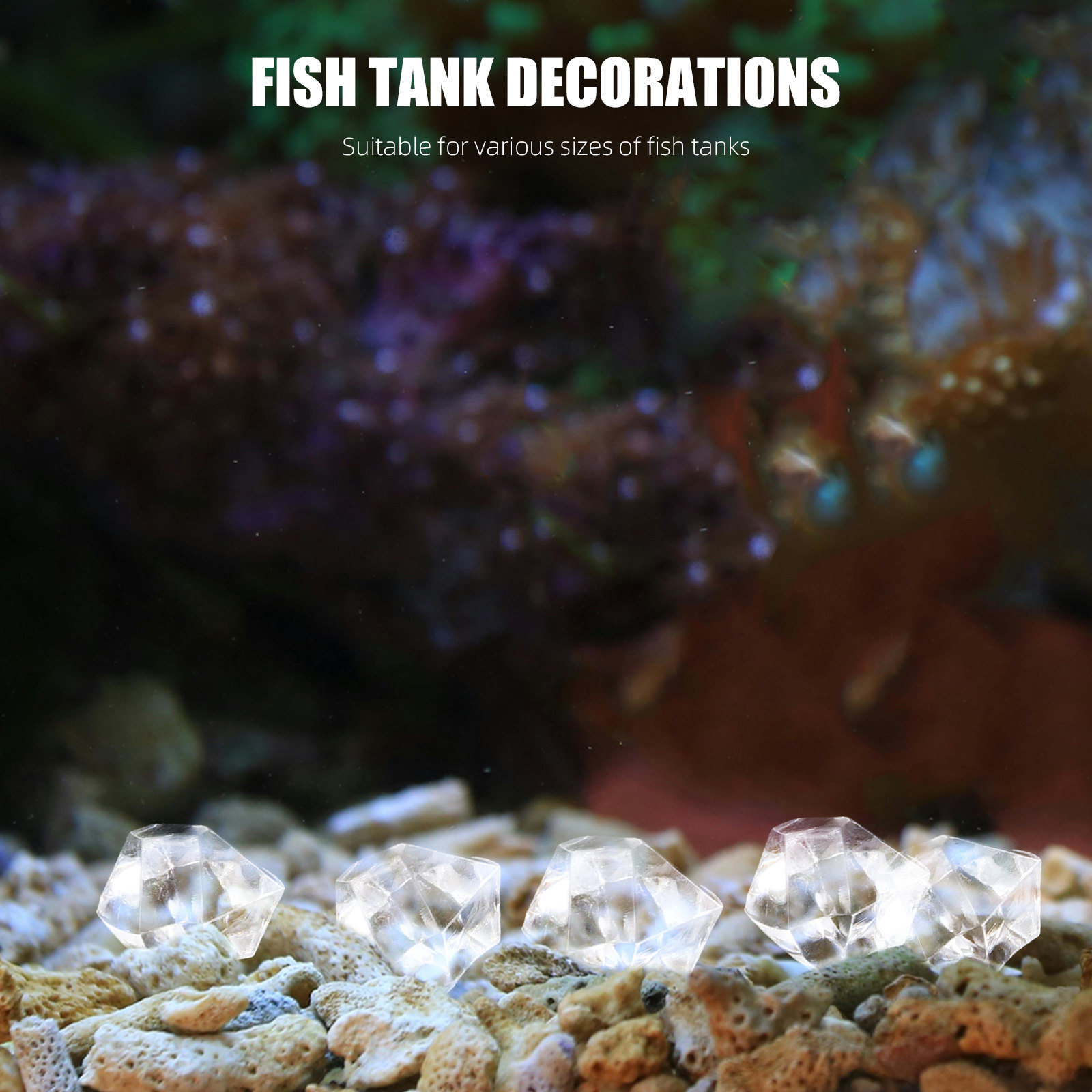 1Pack Pearl Crystal Stones Cle - огляд і ціна Aquarium Sand White