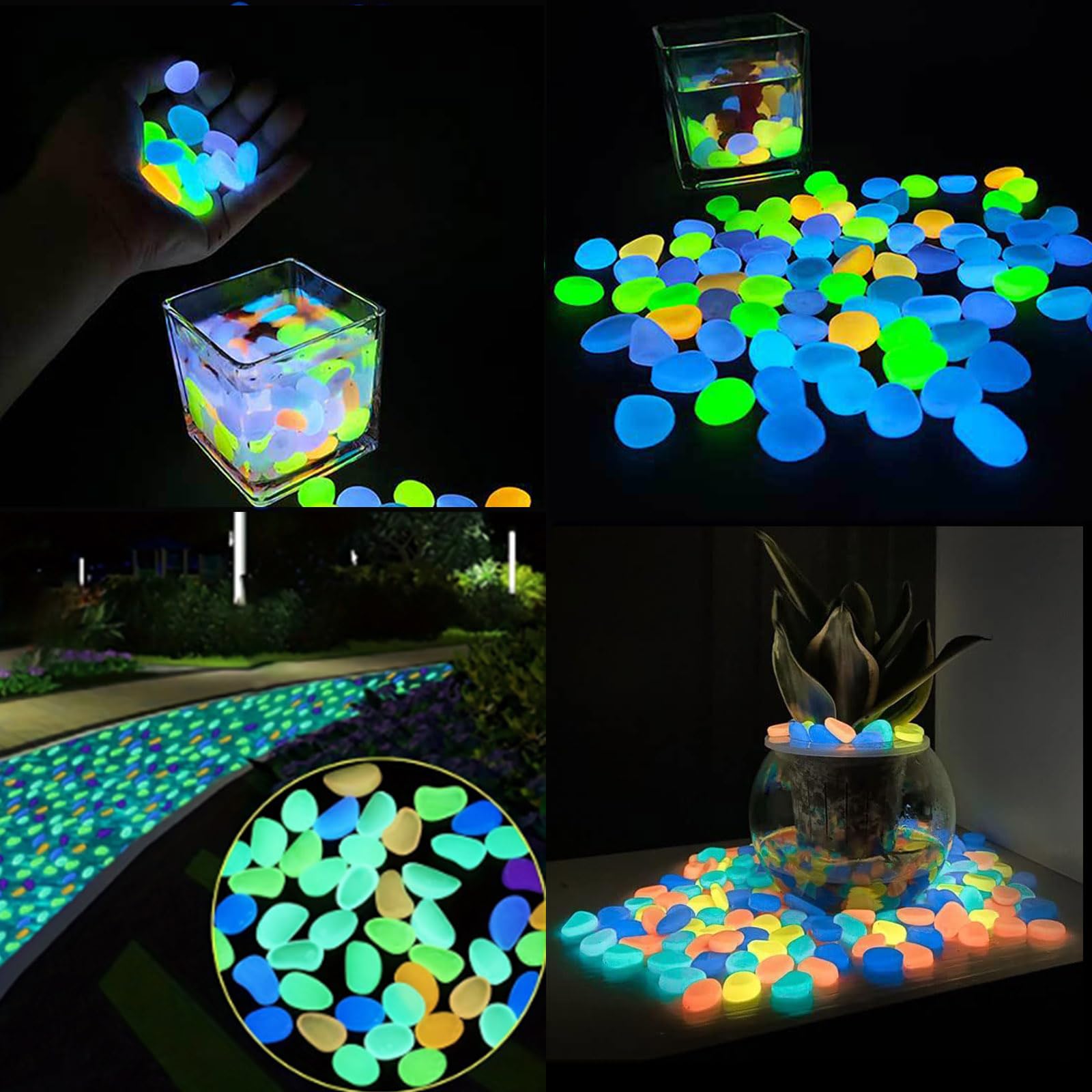 100pcs Glow In The Dark Pebble - огляд і ціна Planted Aquarium Hours