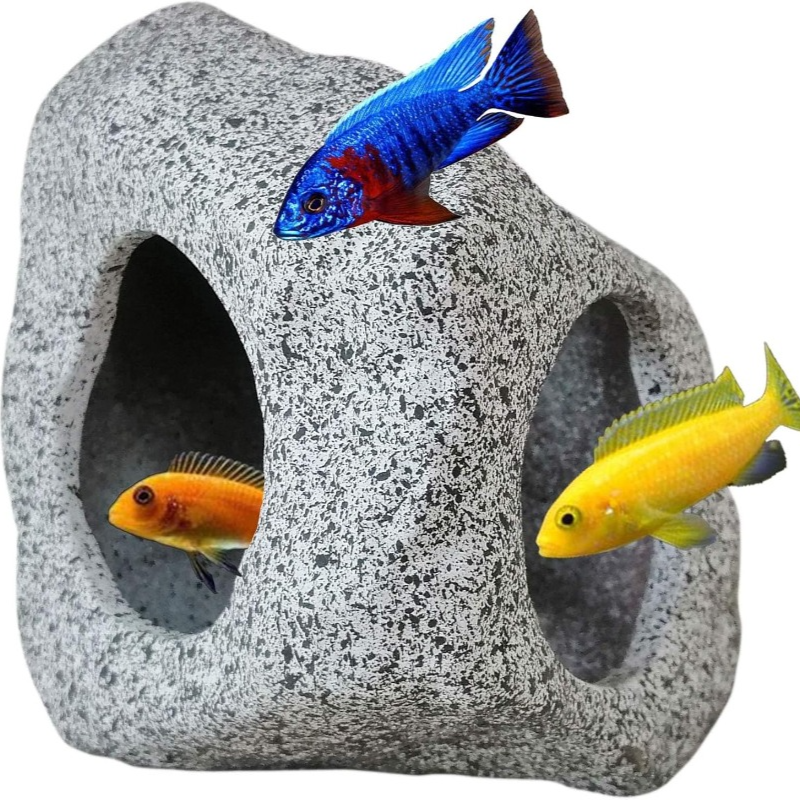 Fish Tank Cave Stone Landscapi - огляд і ціна Aquarium Sand White