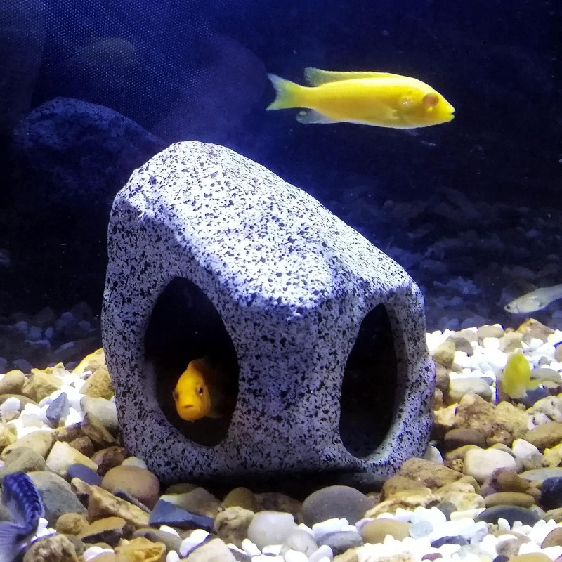 Fish Tank Cave Stone Landscapi - огляд і ціна Aquarium Sand White
