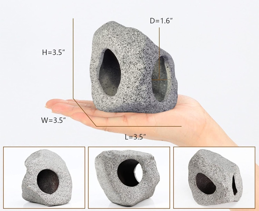 Fish Tank Cave Stone Landscapi - огляд і ціна Aquarium Sand White